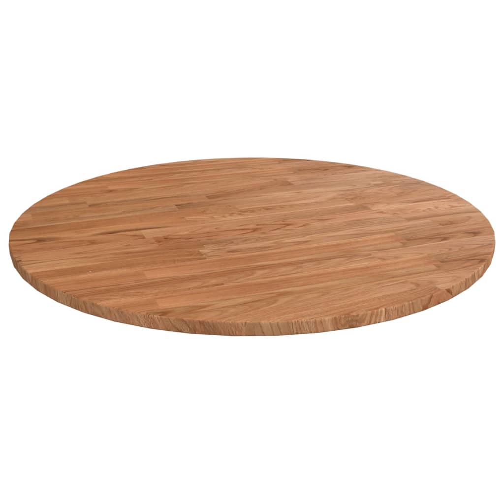 Rund bordplate lysebrun Ø60x1,5 cm behandlet heltre eik