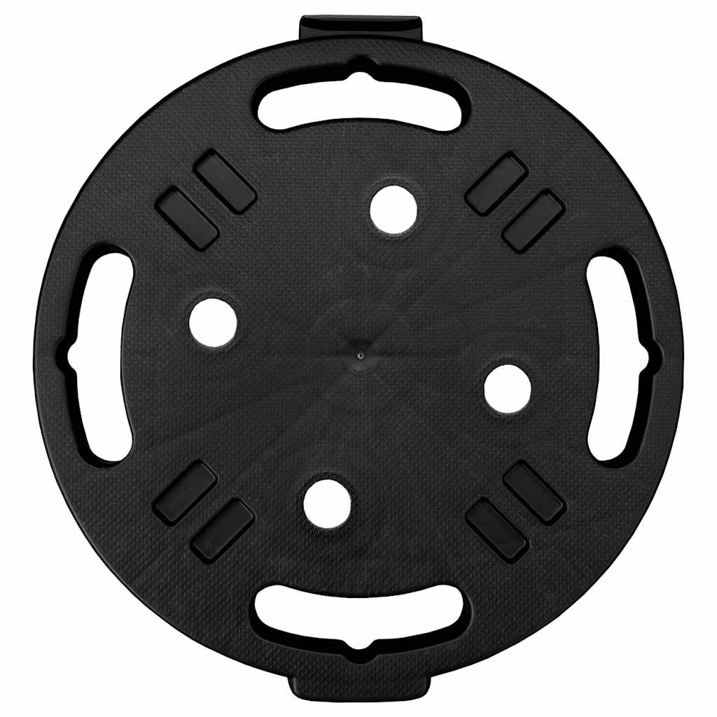 Plantetraller med hjul 30 cm diameter svart 170 kg