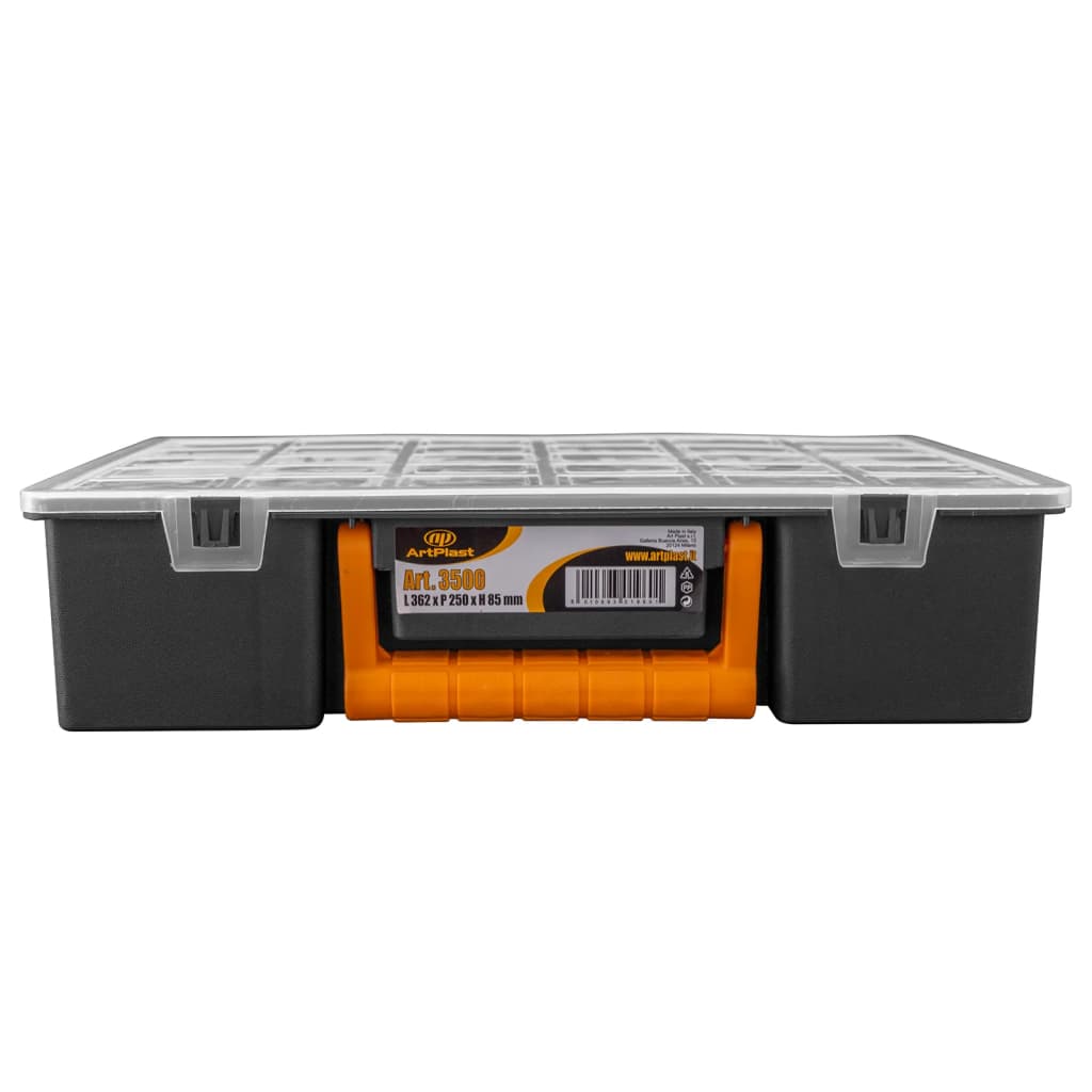 Sorteringsbokser 2 stk med avtakbare avdelere 360x250x85 mm PP