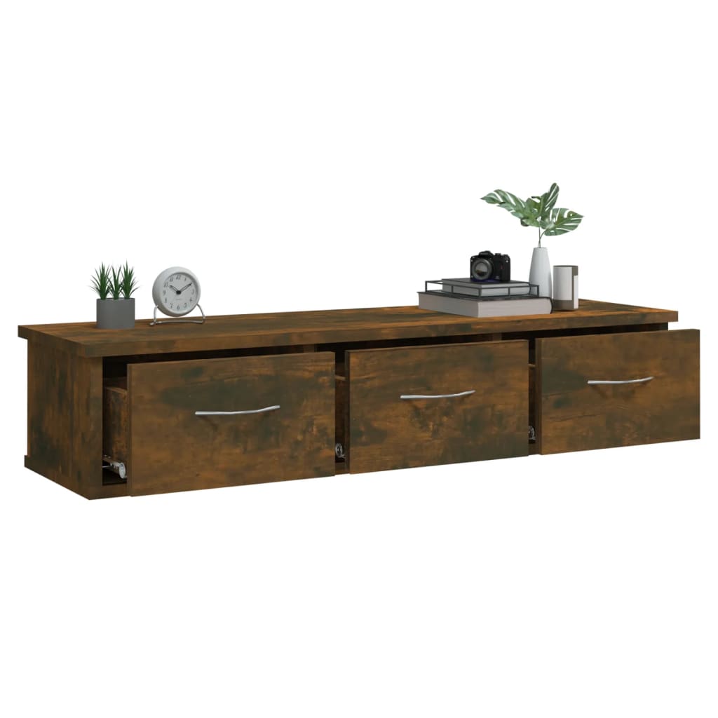 TV-benk røkt eik 88x26x18,5 cm konstruert tre