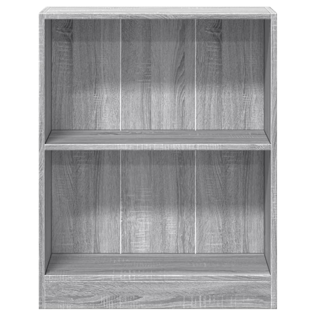 Bokhylle grå sonoma 60x24x76 cm konstruert tre