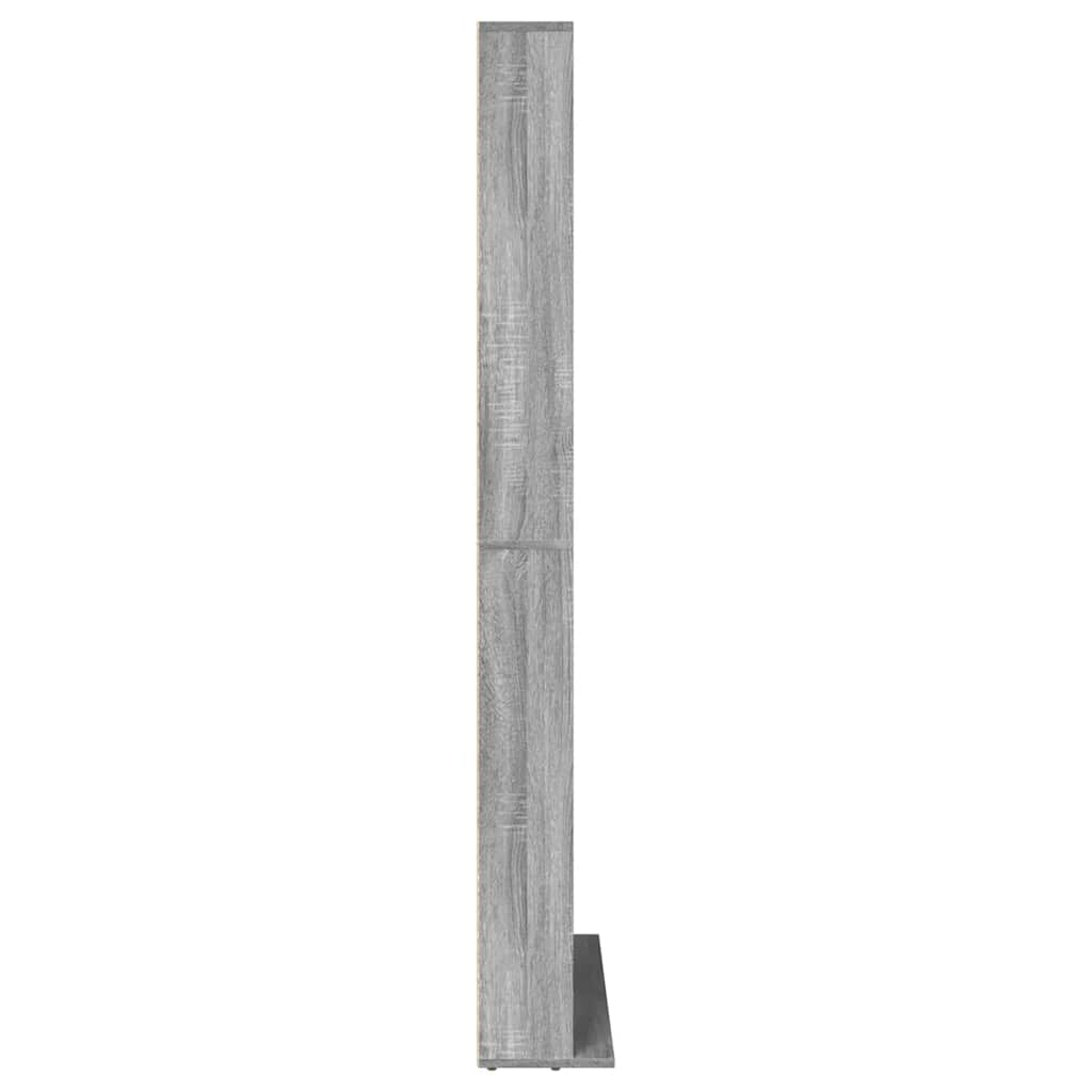 CD-skap grå sonoma 102x23x177,5 cm konstruert tre