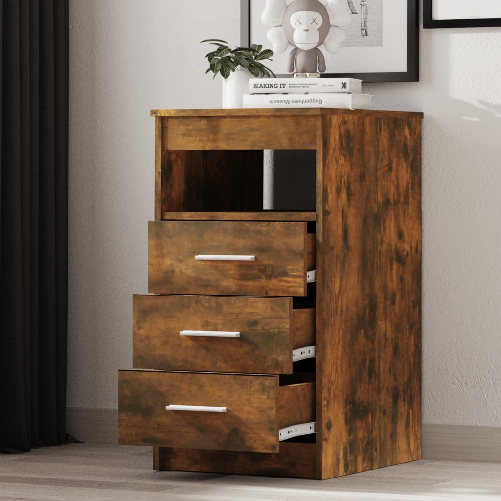 Kommode røkt eik 40x50x76 cm konstruert tre