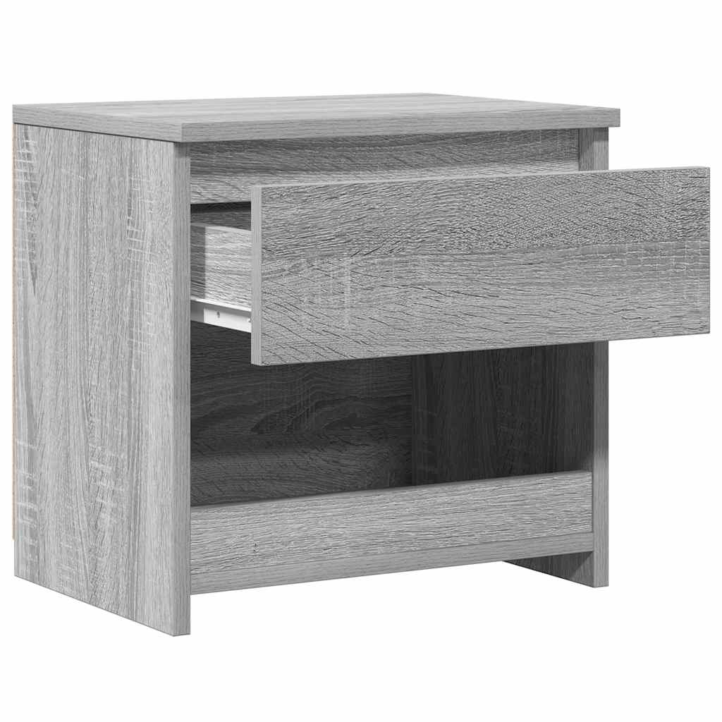 Nattbord 2 stk grå sonoma 40x30x39 cm konstruert tre