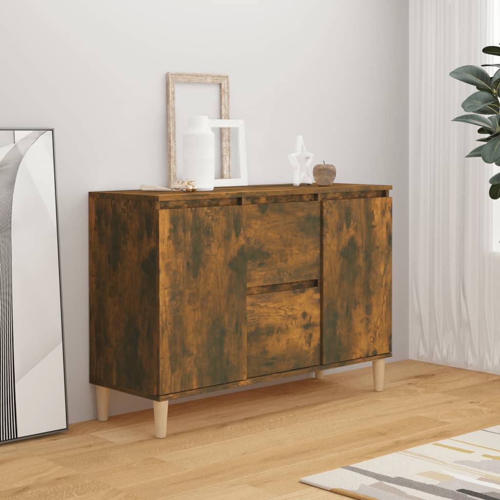 Skjenk røkt eik 101x35x70 cm konstruert tre
