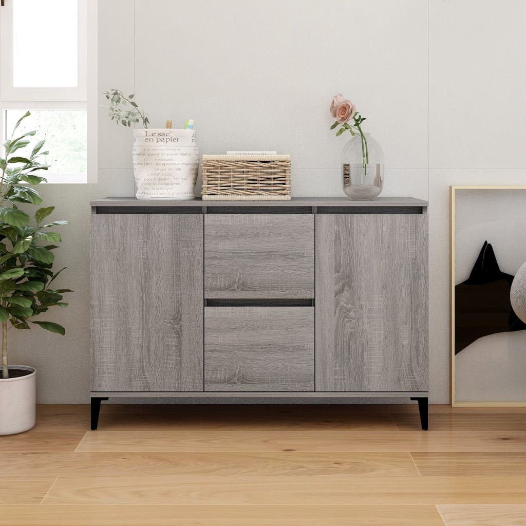 Skjenk grå sonoma 102x35x70 cm konstruert tre