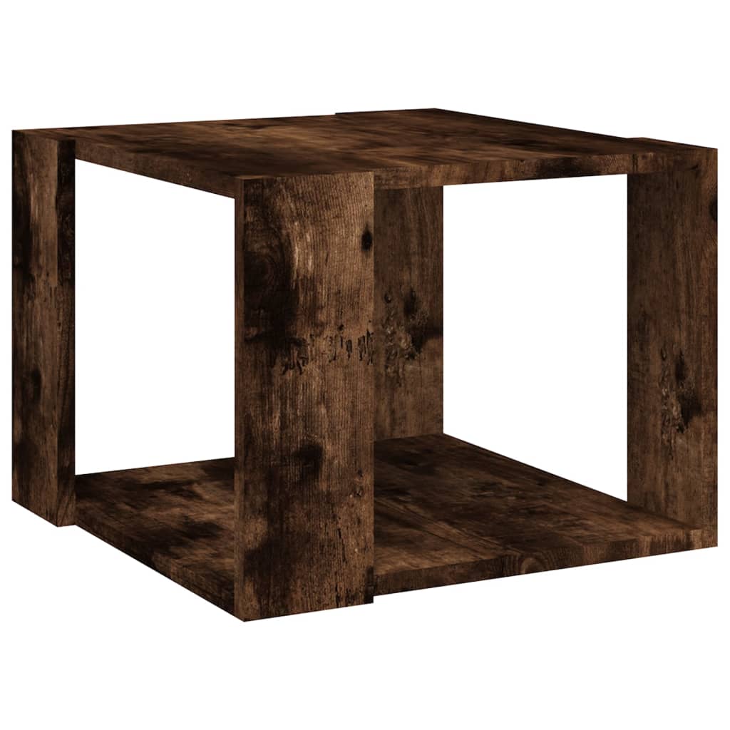 Salongbord røkt eik 40x40x30 cm konstruert tre