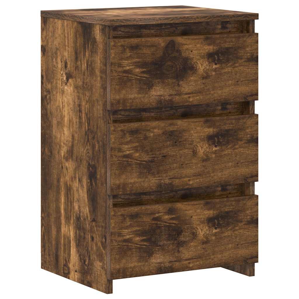 Nattbord 2 stk røkt eik 40x35x62,5 cm konstruert tre