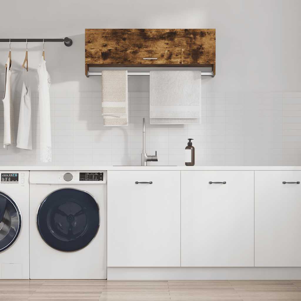 Garderobe røkt eik 100x32,5x35 cm konstruert tre