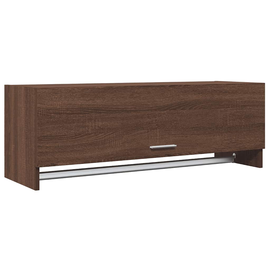 Garderobe brun eik 100x32,5x35 cm konstruert tre