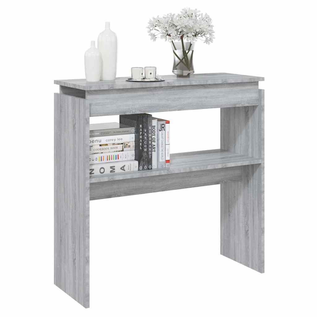 Konsollbord grå sonoma 80x30x80 cm konstruert tre