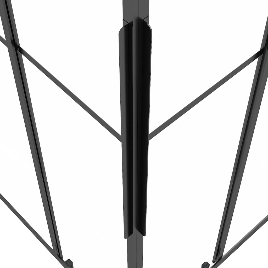 Dusjkabinett halvfrostet ESG 80x80x180 cm svart