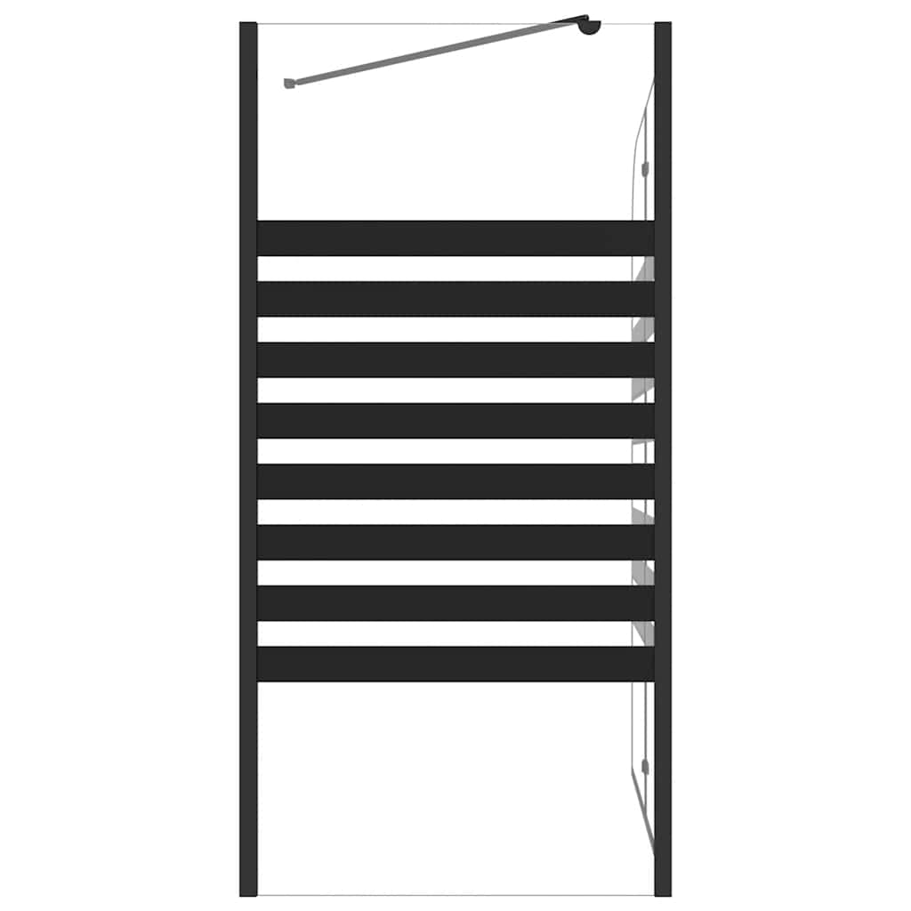 Badekarvegg stripet 120x68x130 cm herdet glass