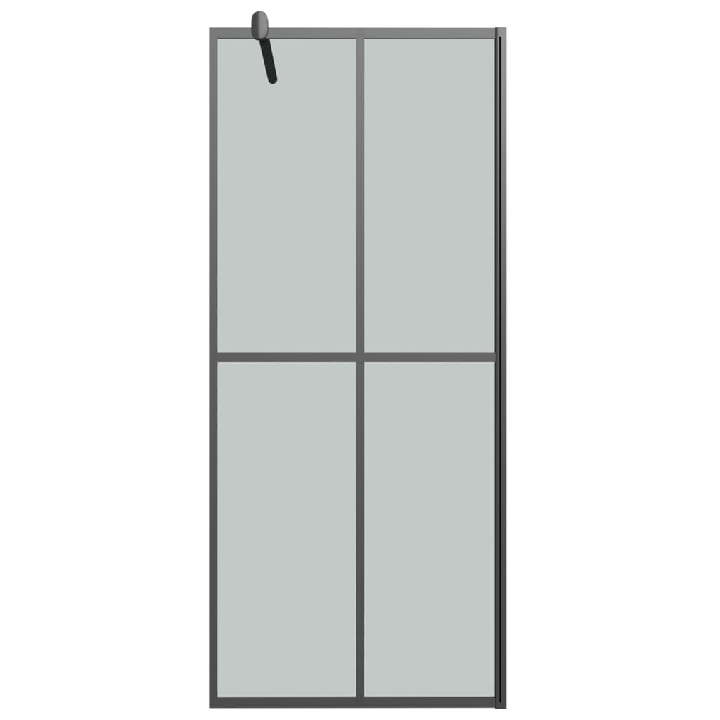 Dusjvegg 90x195 cm mørkt herdet glass