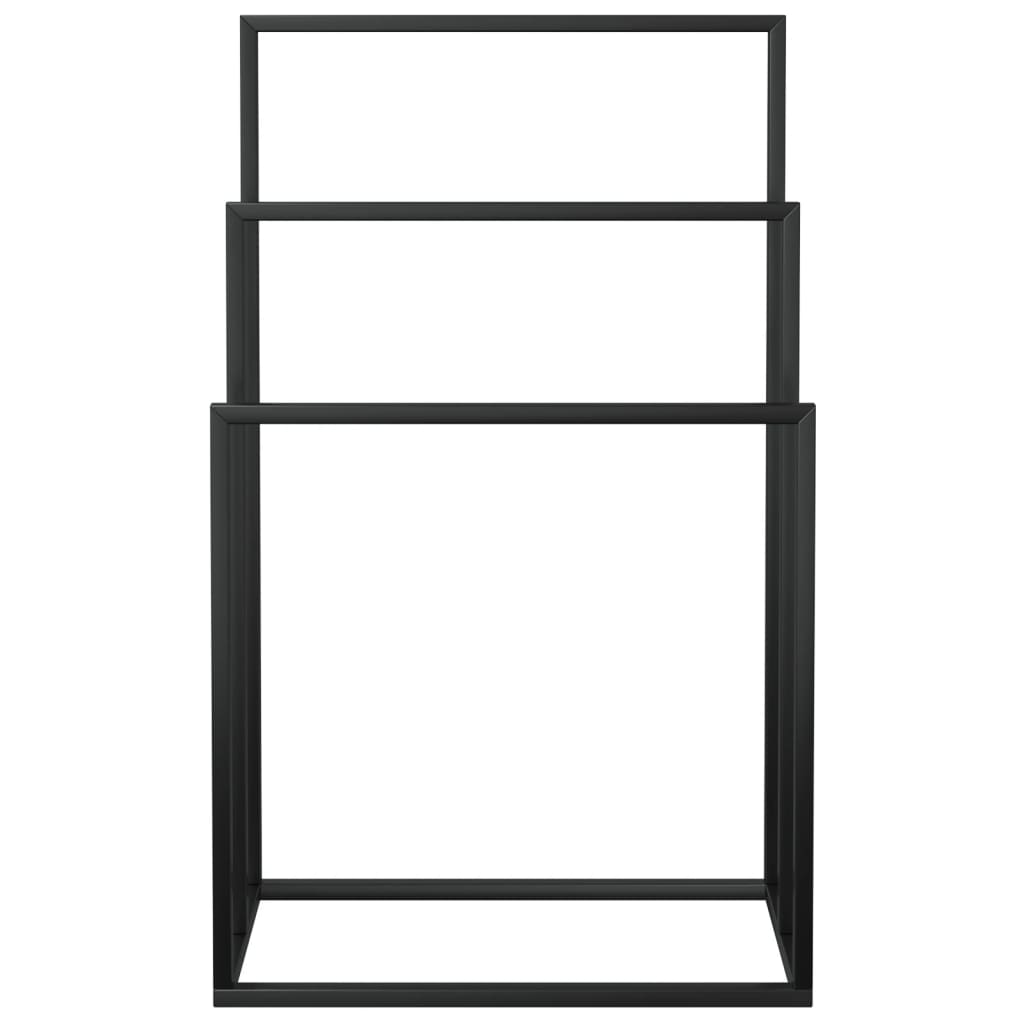 Håndklestativ svart 48x24x79 cm jern