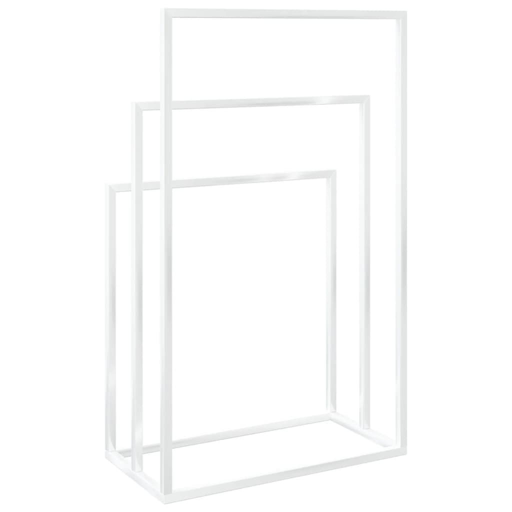 Frittstående håndklestativ hvit 48x24x79 cm jern