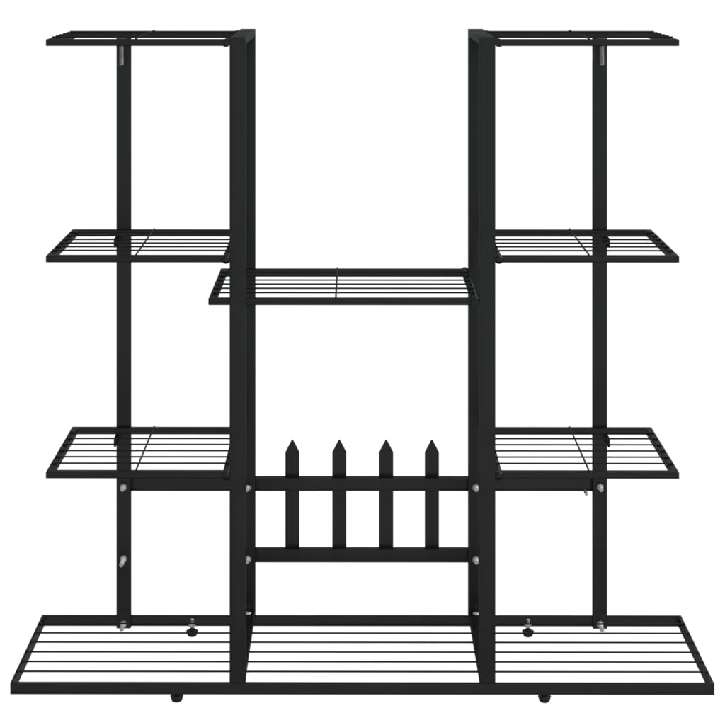 Blomsterstativ 94,5x25x89 cm svart jern