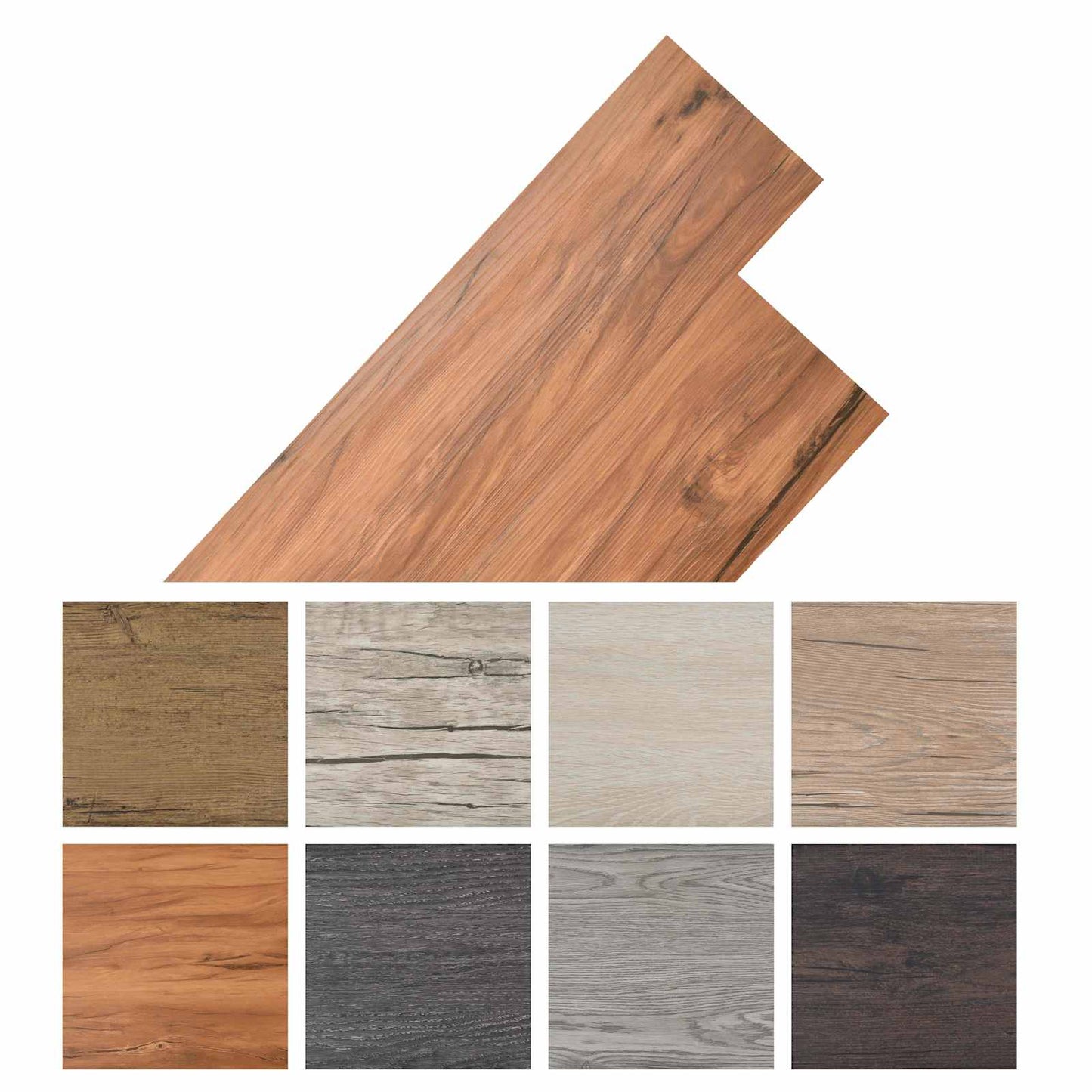 Gulvplanker 18 pcs Naturlig 2,51 m² PVC