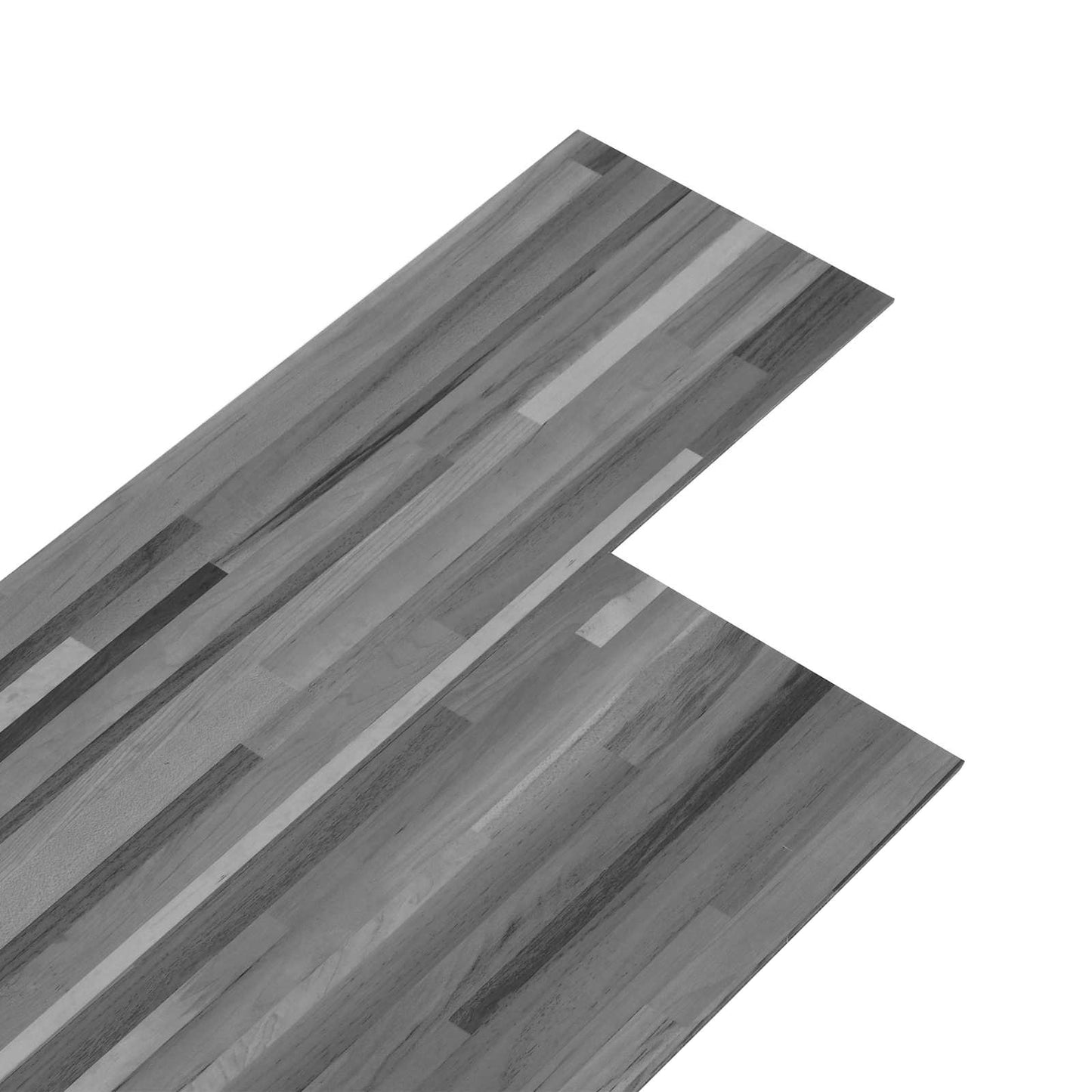 Gulvplanker 2,51 m² 18 pcs PVC Stripete grå