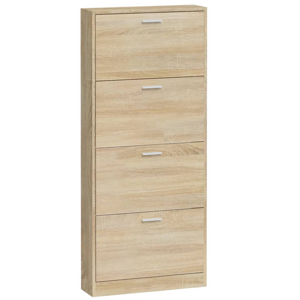 Skoskap eik 59x17x150 cm konstruert tre