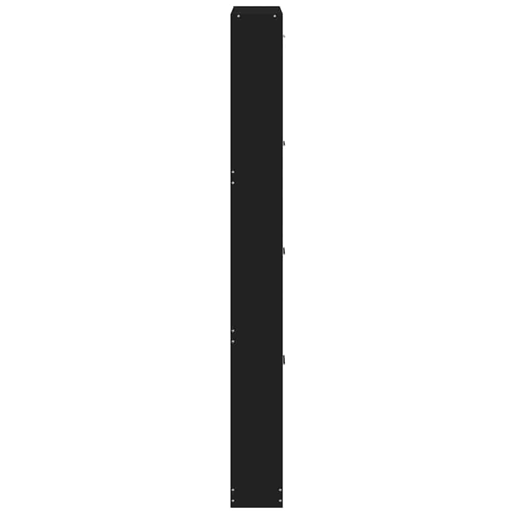 Skoskap svart 59x17x150 cm konstruert tre