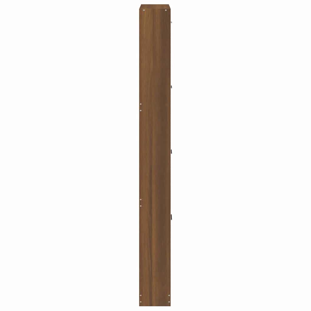 Skoskap brun eik 59x17x150 cm konstruert tre