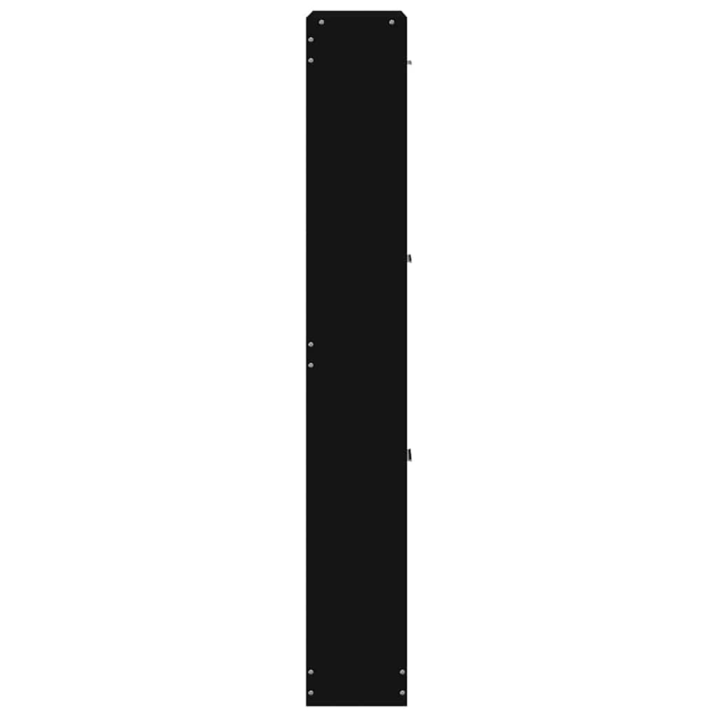 Skoskap svart 59x17x108 cm konstruert tre