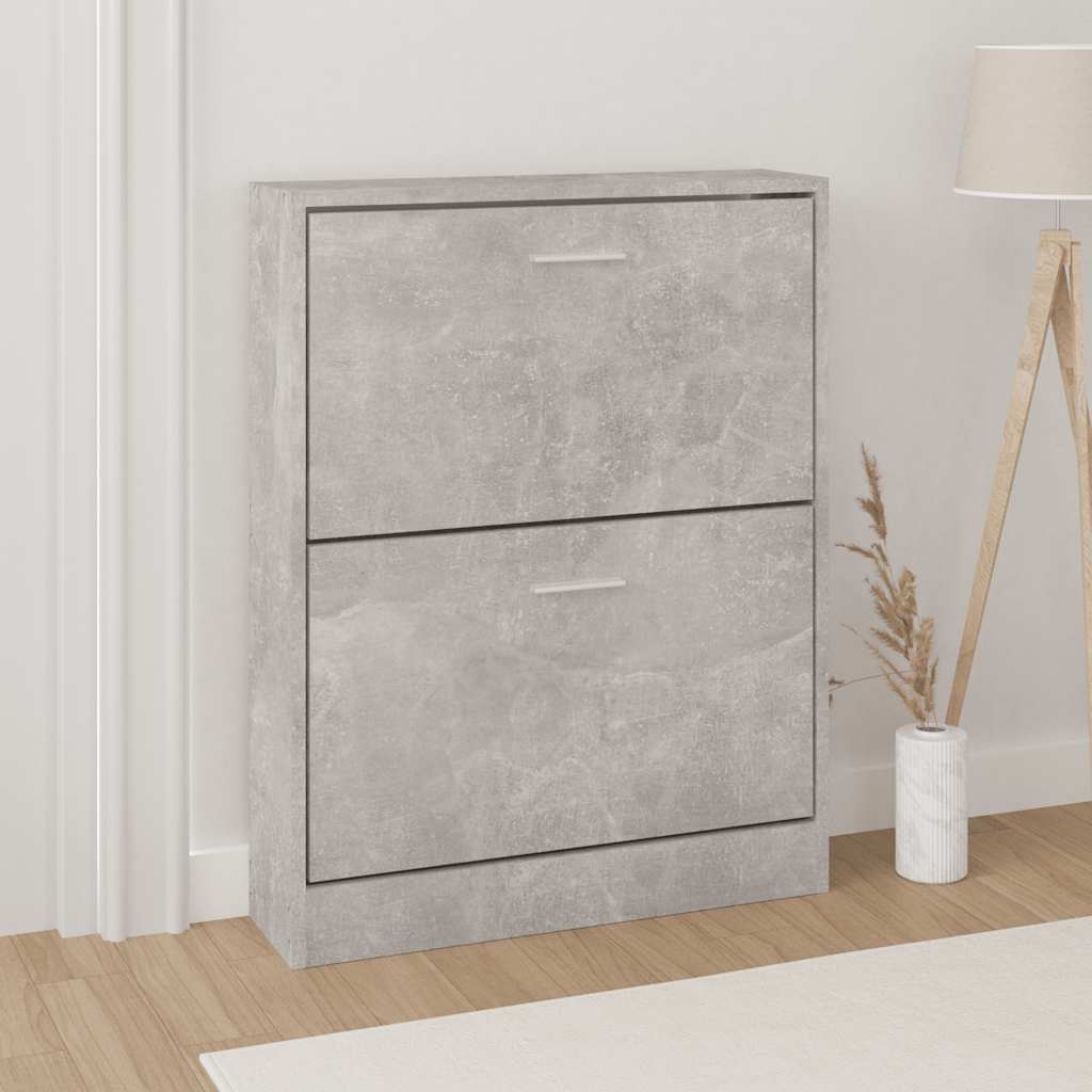 Skoskap betonggrå 59x17x81 cm konstruert tre vidaXL