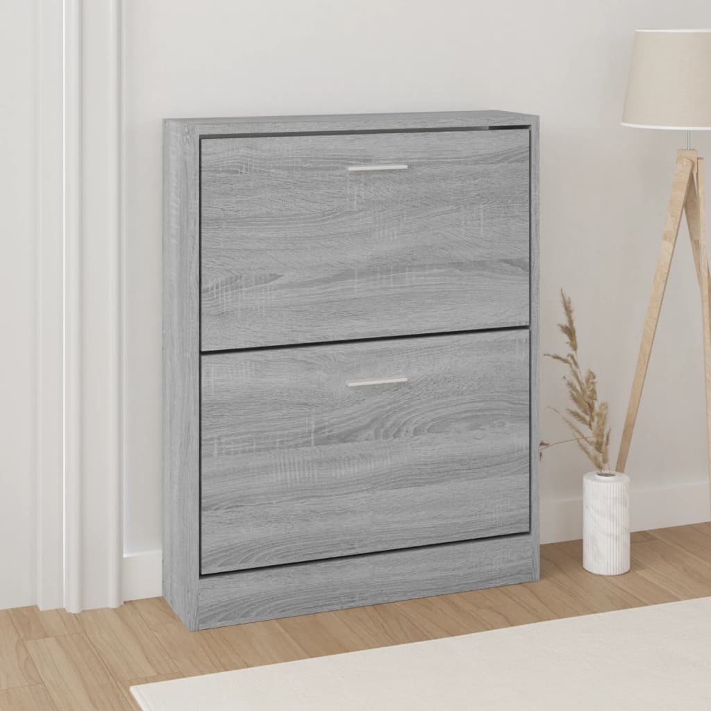 Skoskap grå sonoma 59x17x81 cm konstruert tre
