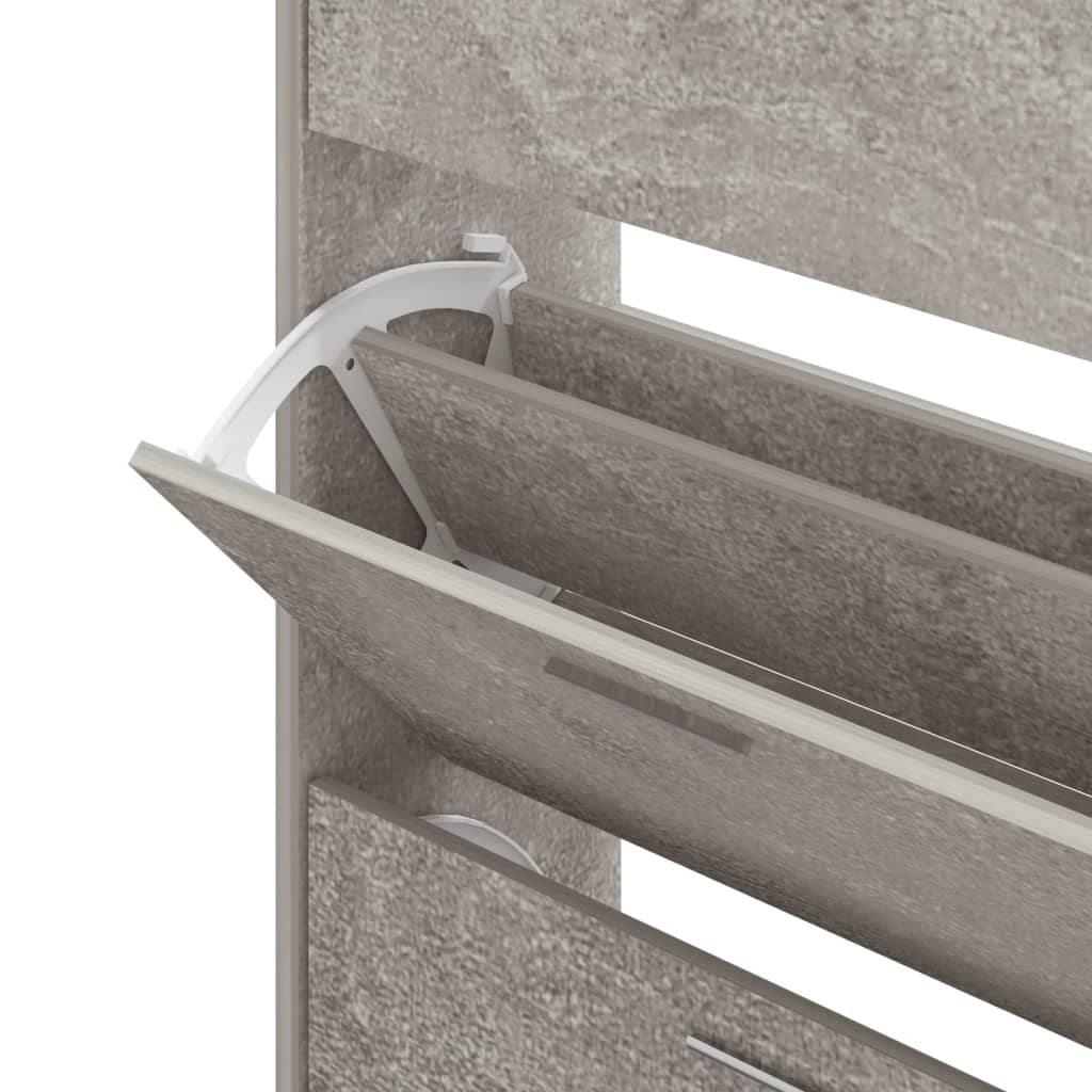 Skoskap betonggrå 63x24x147 cm konstruert tre