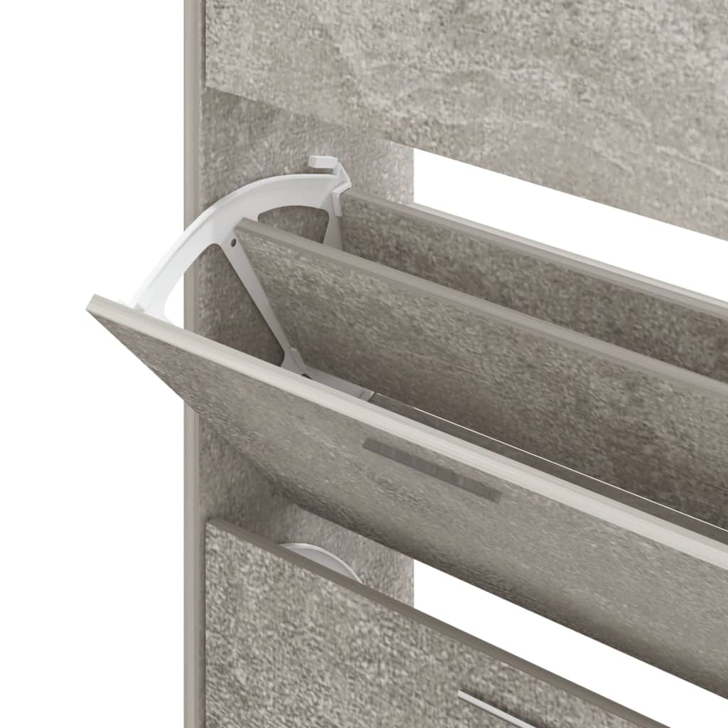 Skoskap betonggrå 63x24x103 cm konstruert tre