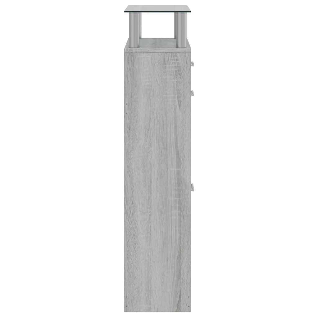 Skoskap grå sonoma 63x24x104 cm konstruert tre