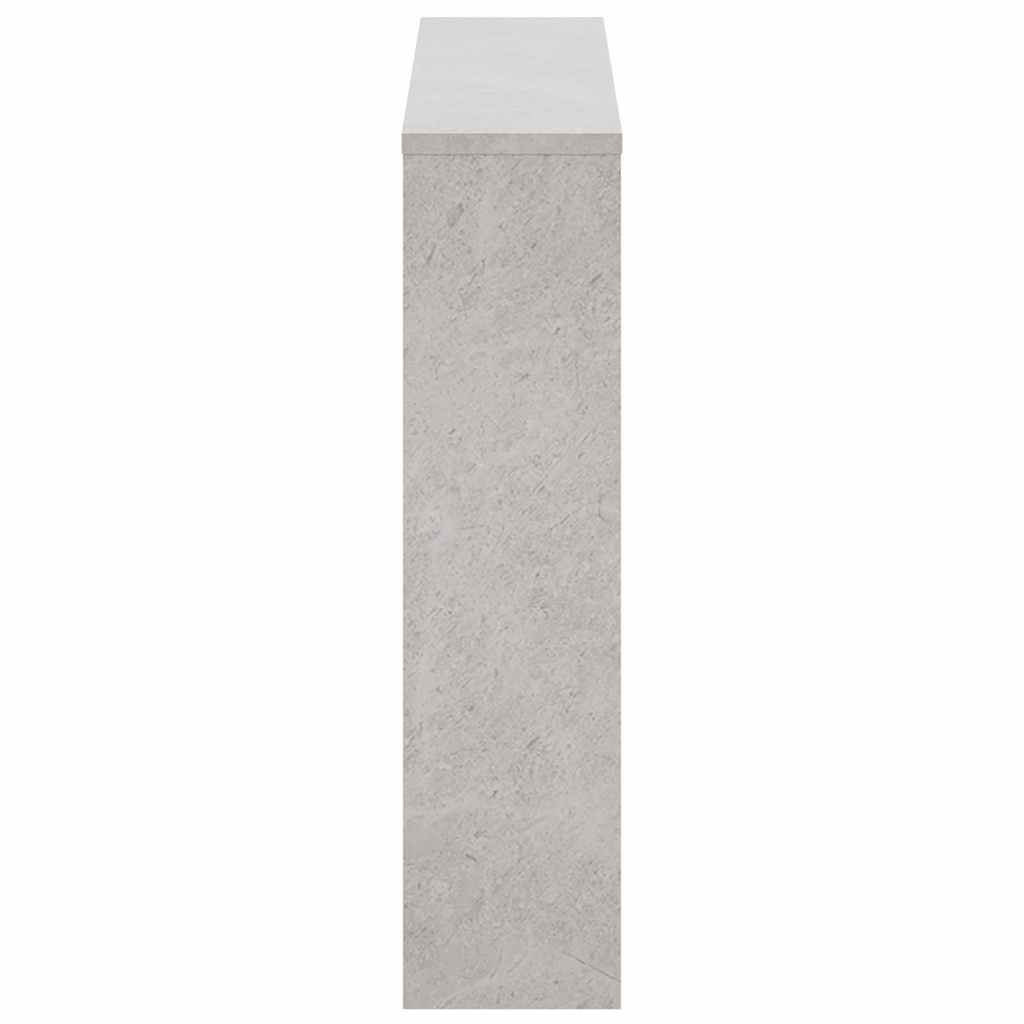 Skoskap med speil 2 lag betonggrå 63x17x67 cm