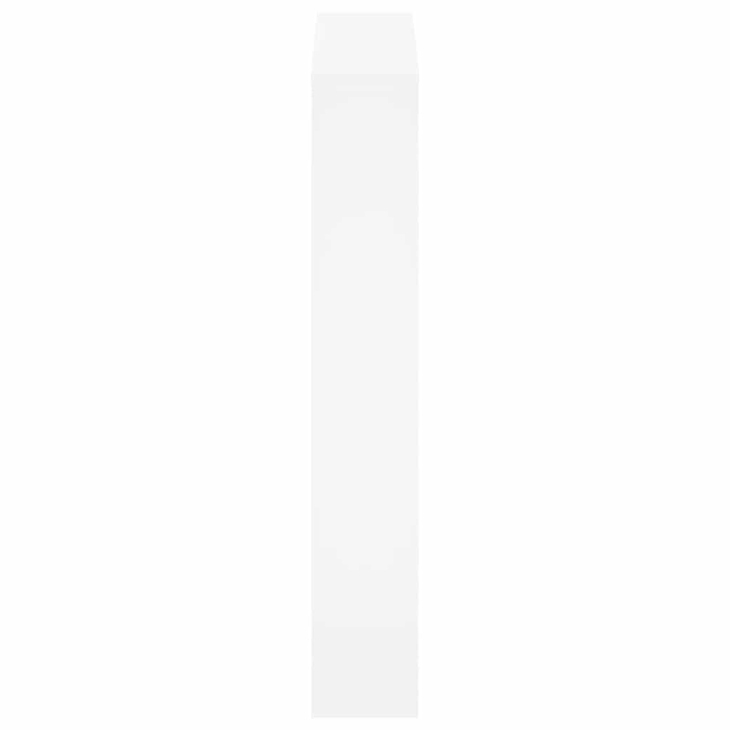 Skoskap med speil 3-lags høyglans hvit 63x17x102,5 cm