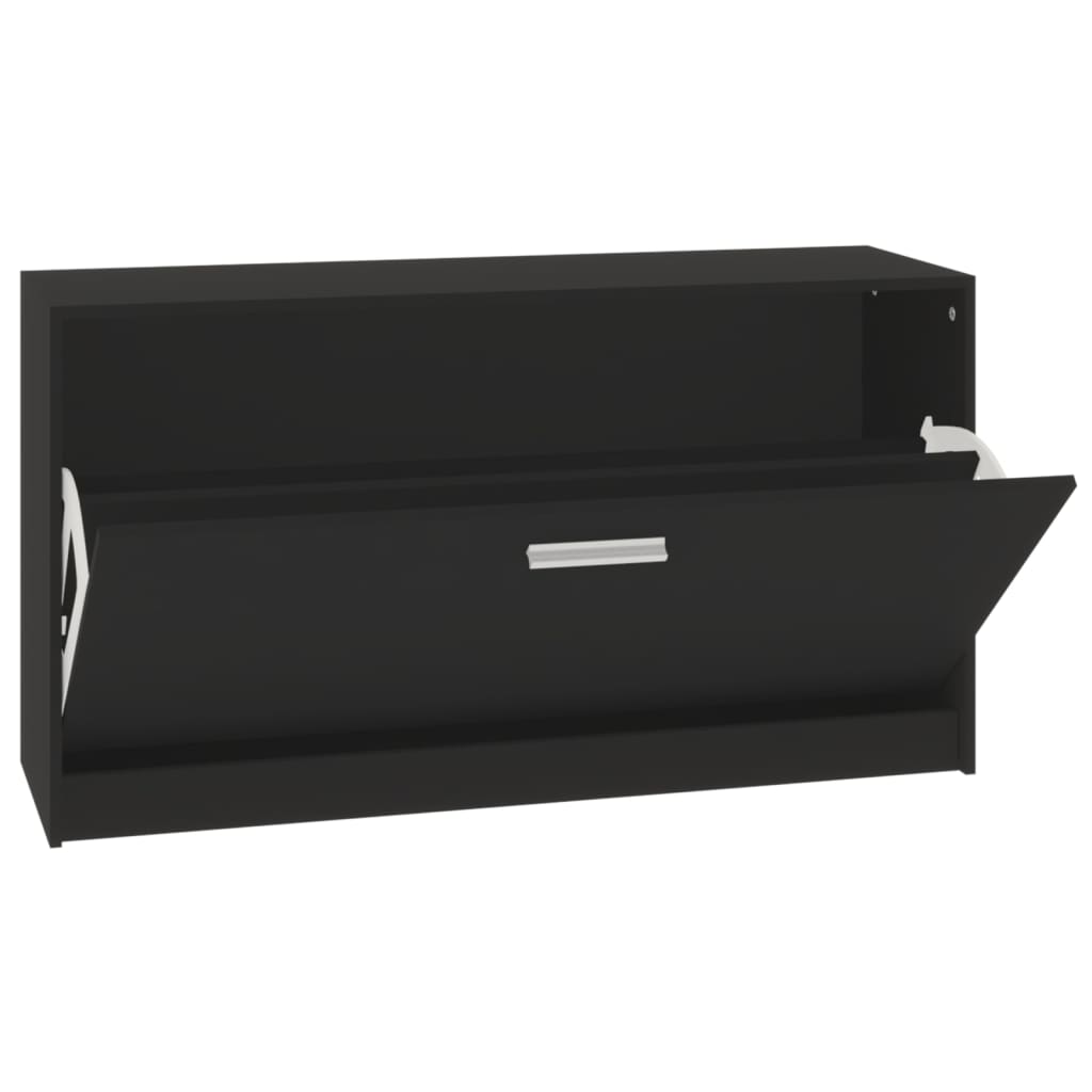 Skobenk svart 80x24x45 cm konstruert tre