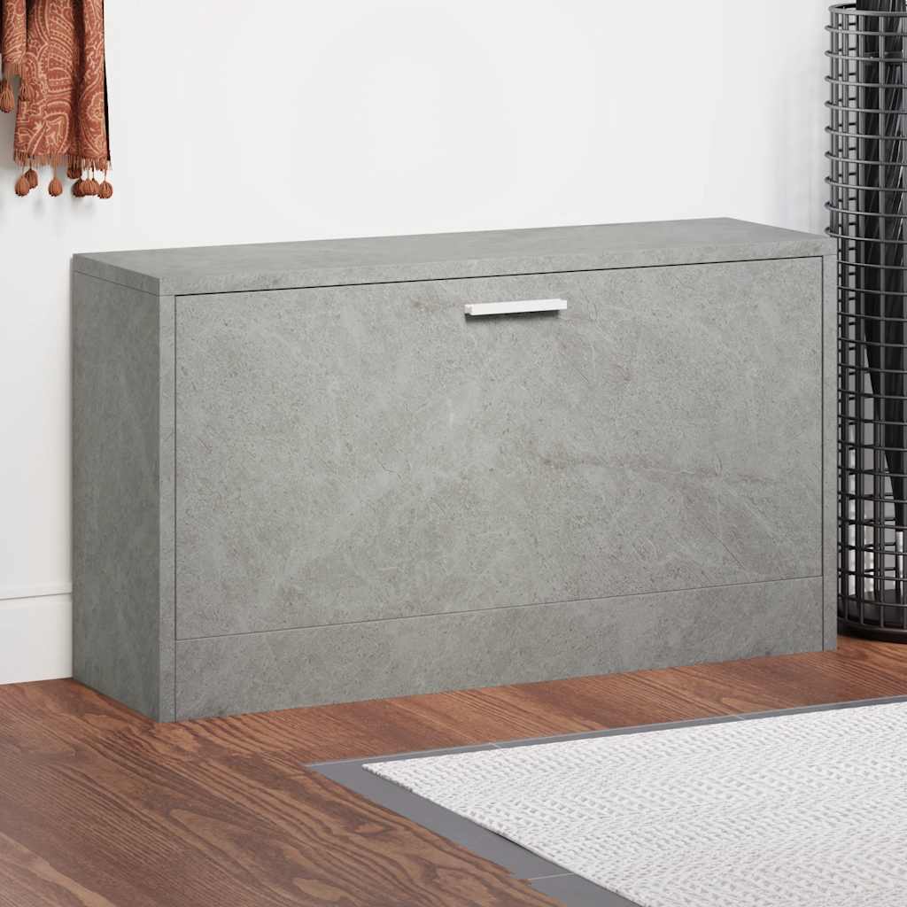 Skobenk betonggrå 80x24x45 cm konstruert tre