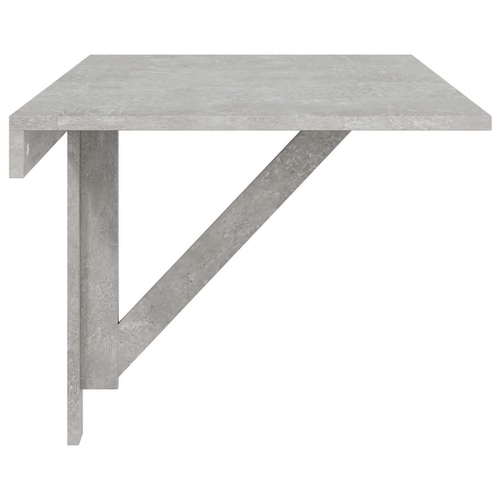 Sammenleggbart veggbord betonggrå 100x60x56 cm konstruert tre