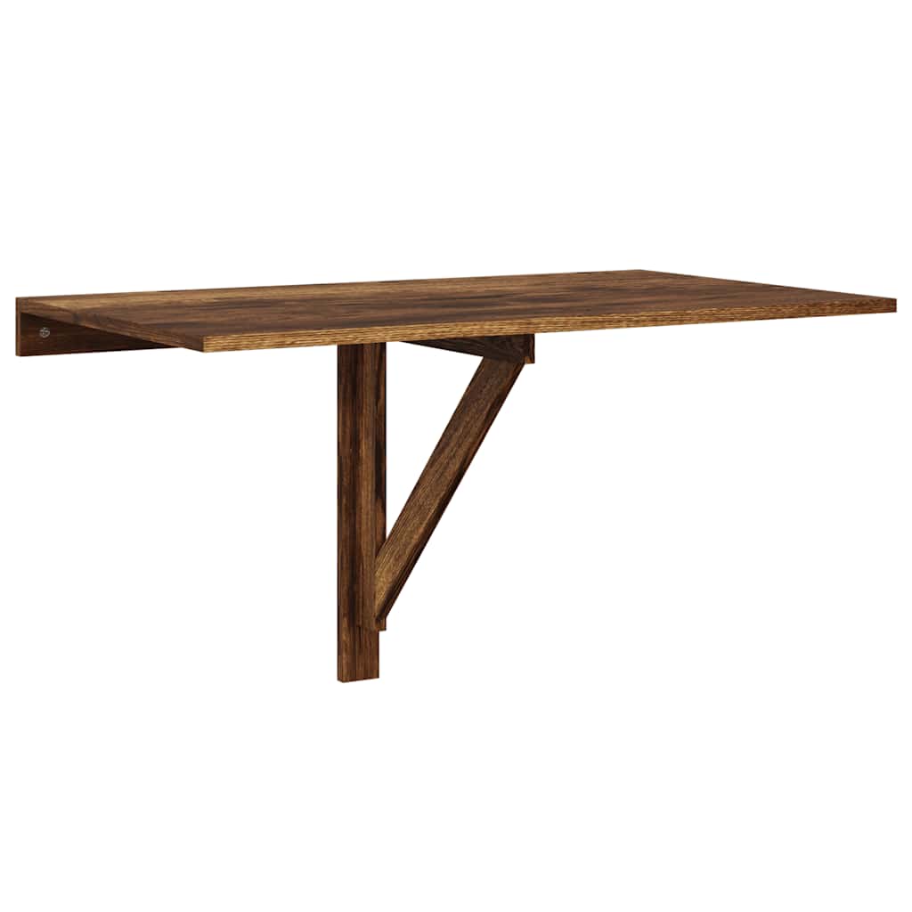 Sammenleggbart veggbord røkt eik 100x60x56 cm konstruert tre