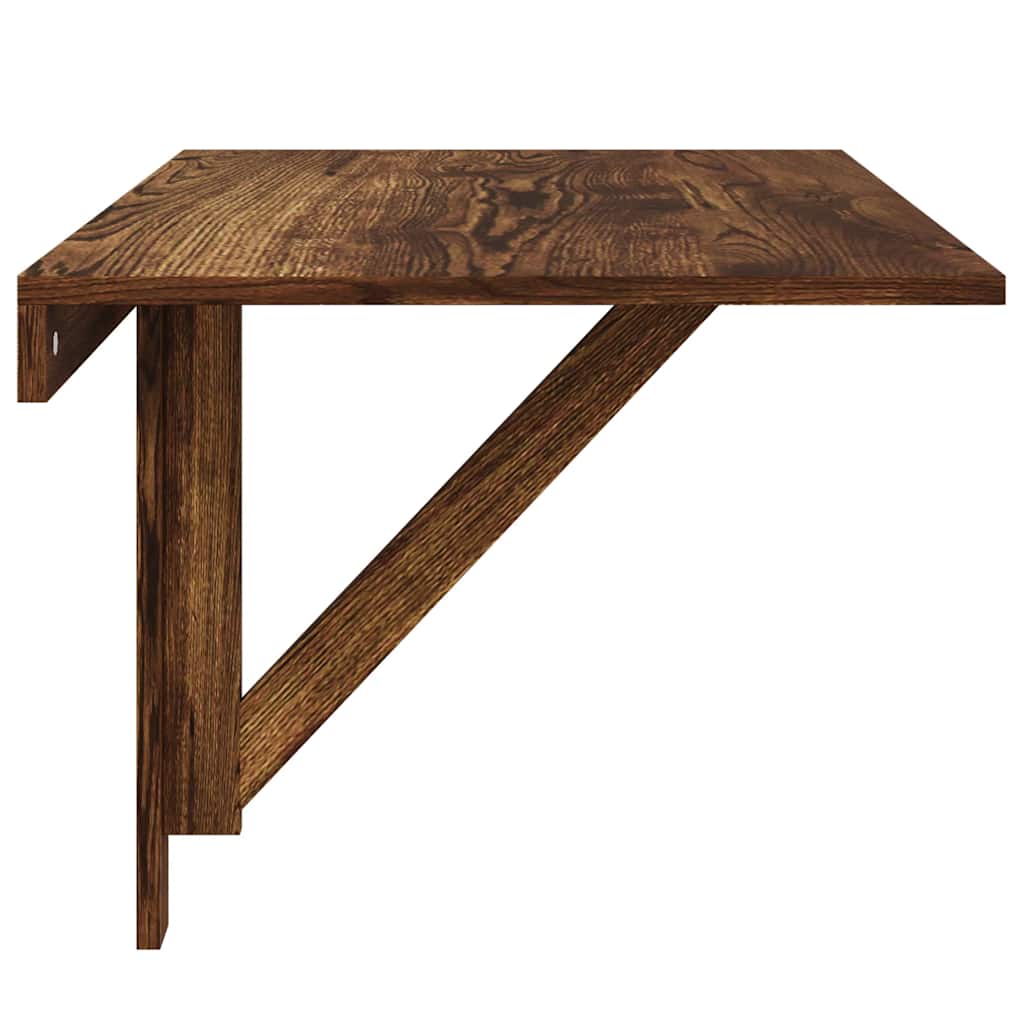 Sammenleggbart veggbord røkt eik 100x60x56 cm konstruert tre