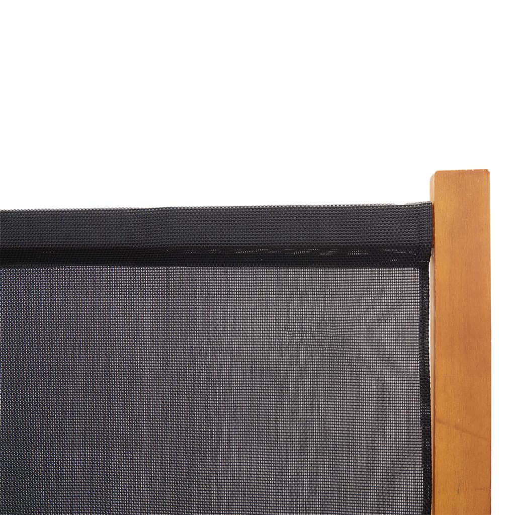 Romdeler 3 paneler svart 210x180 cm