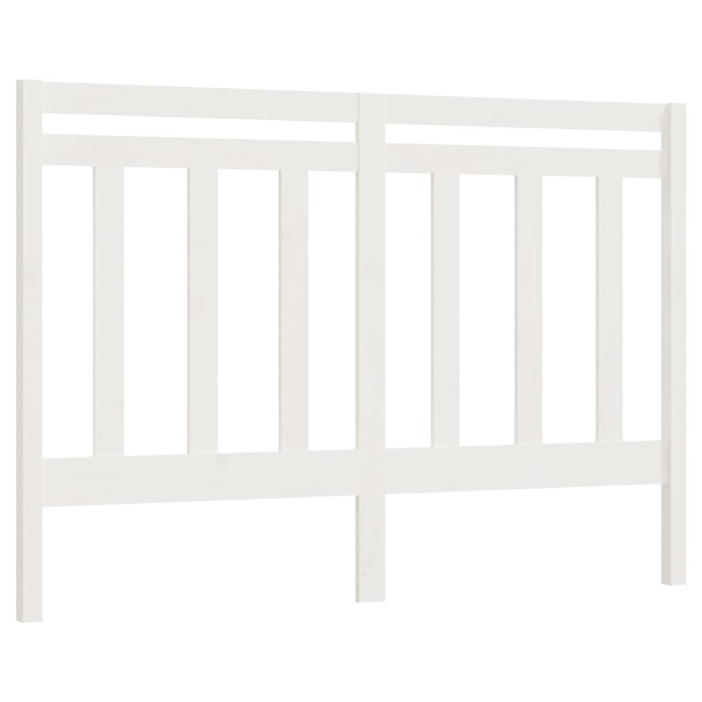 Sengegavl hvit 156x4x100 cm heltre furu vidaXL