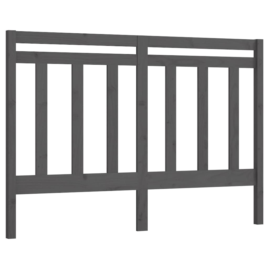 Sengegavl grå 166x4x100 cm heltre furu