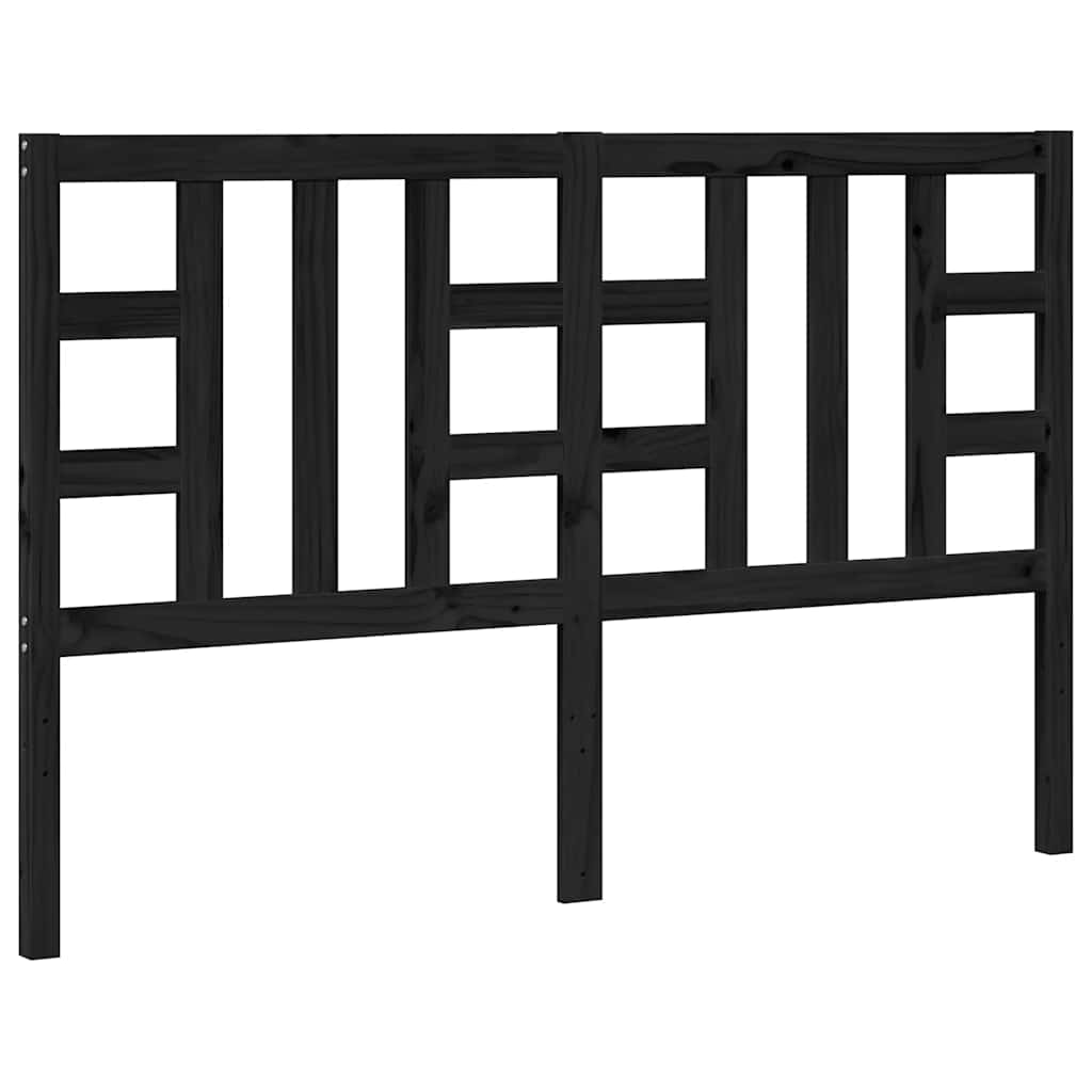 Sengegavl svart 166x4x100 cm heltre furu