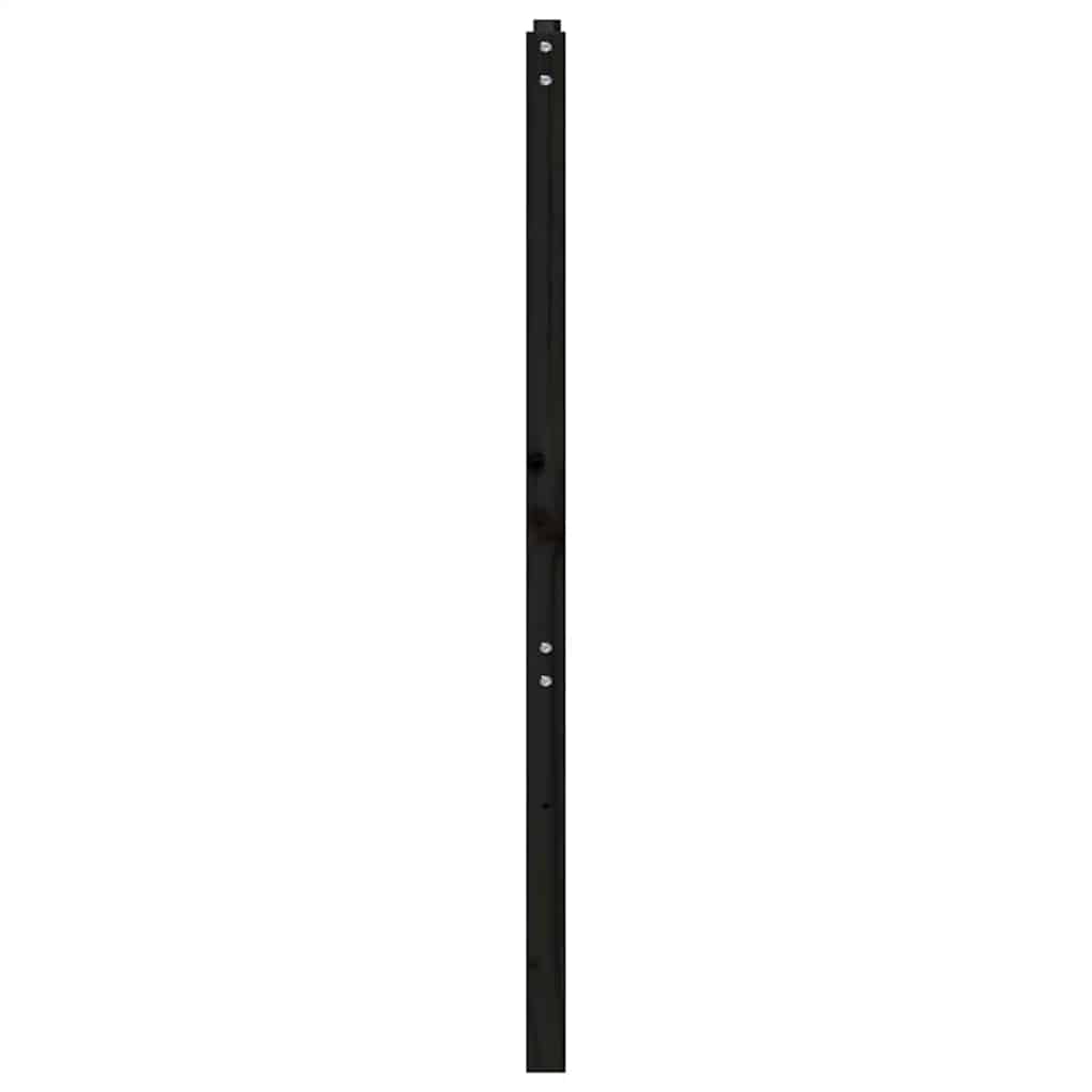 Sengegavl svart 166x4x100 cm heltre furu