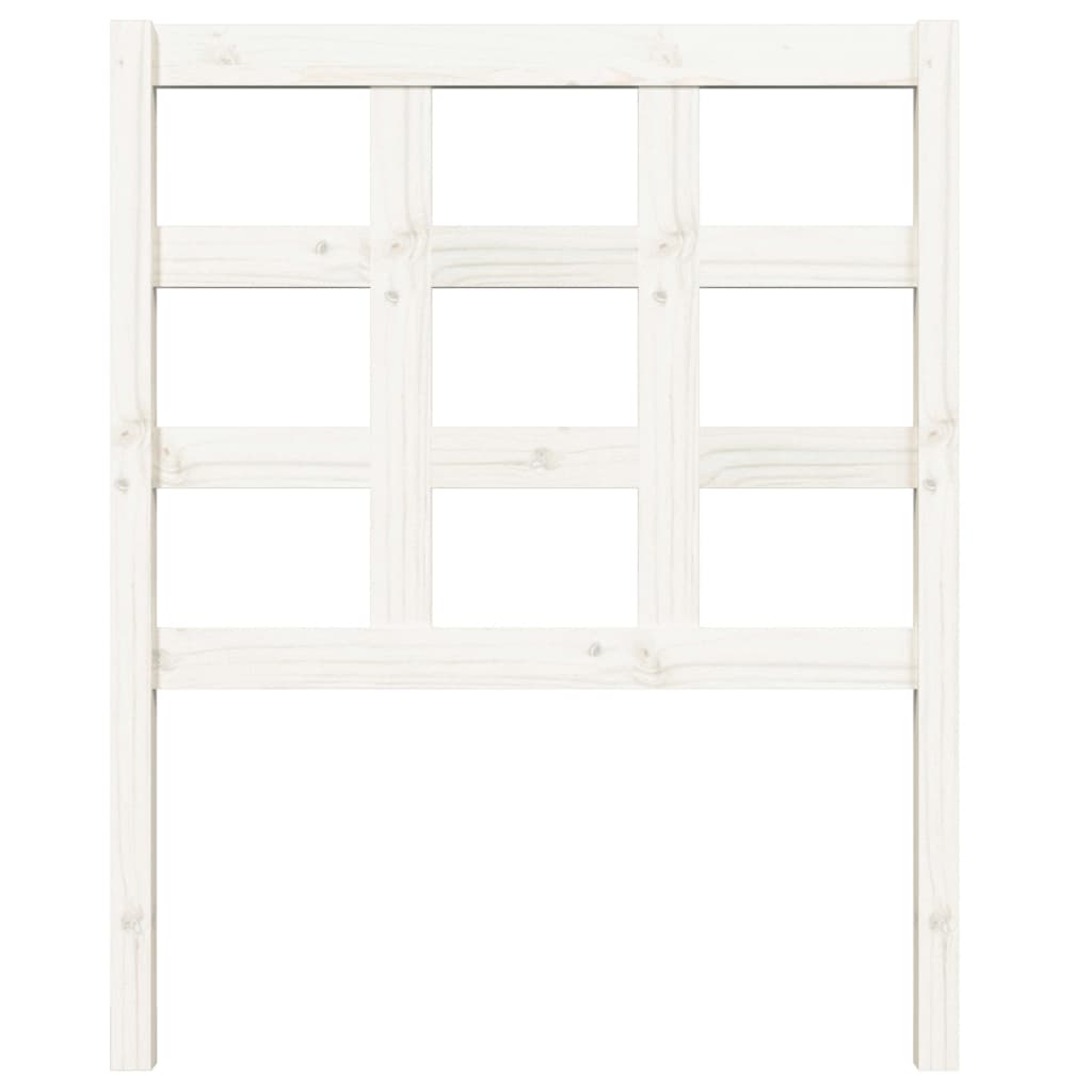 Sengegavl hvit 80,5x4x100 cm heltre furu