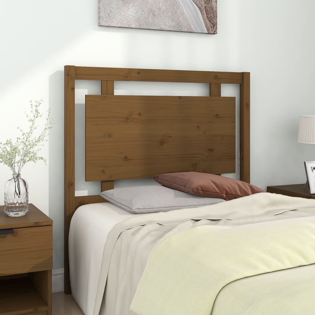 Sengegavl honningbrun 95,5x4x100 cm heltre furu