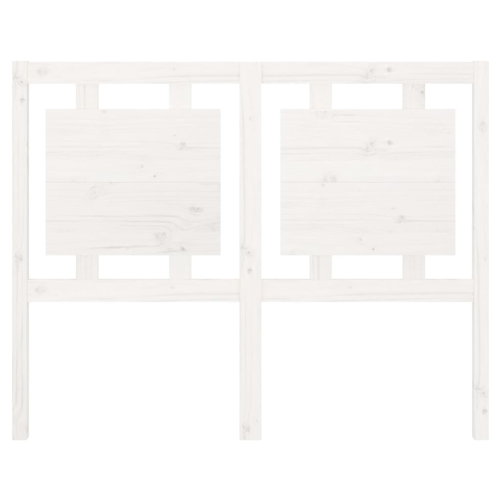 Sengegavl hvit 125,5x4x100 cm heltre furu