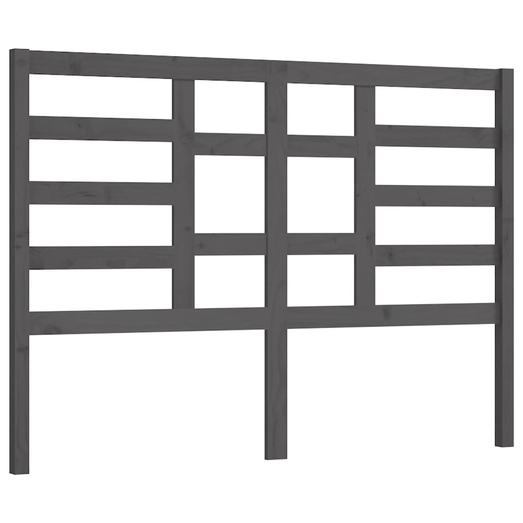 Sengegavl grå 141x4x104 cm heltre furu