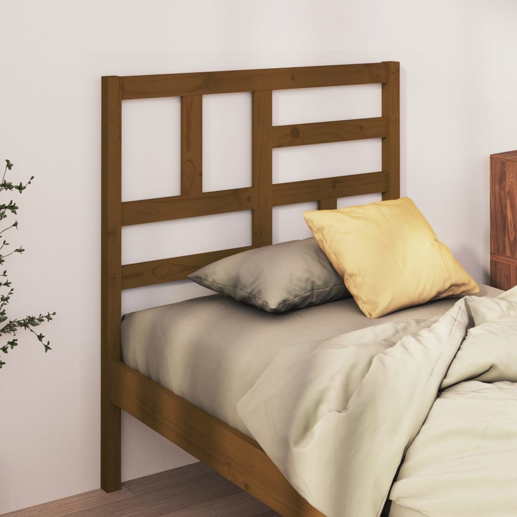 Sengegavl honningbrun 81x4x104 cm heltre furu
