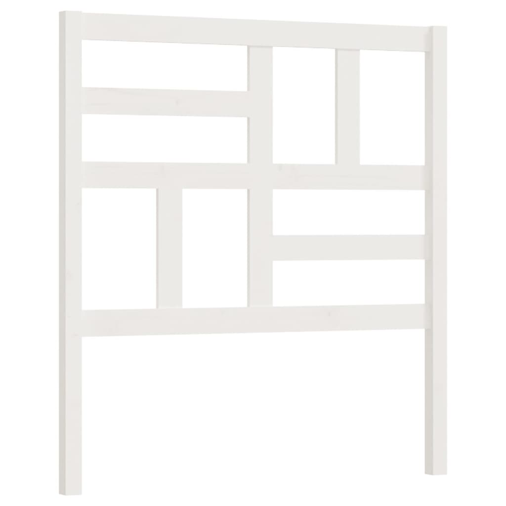 Sengegavl hvit 96x4x104 cm heltre furu